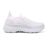 Pantofi sport De dama,Din material textil,Cu Strasuri,D1401,Alb