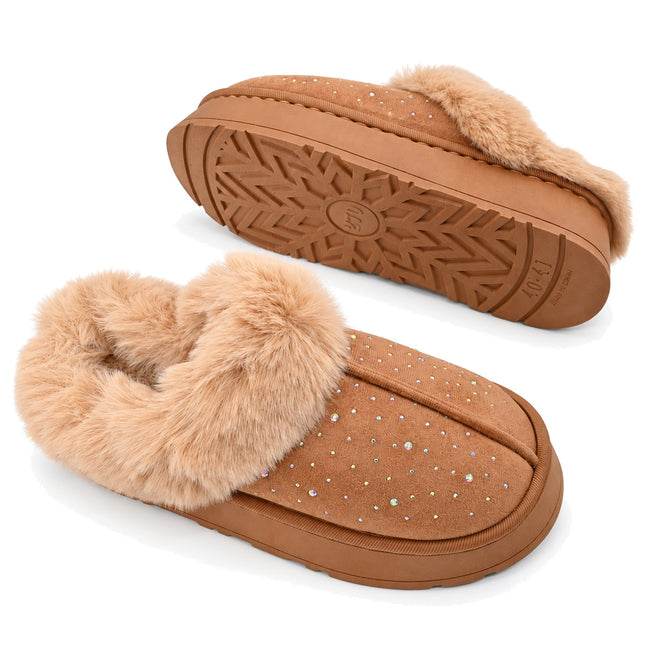 Papuci de casa Dama,Cu Imblaniti,PD1116,Camel