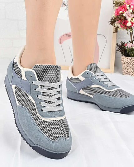 Pantofi Sport De Dama din material textil, D1495 - Albastru
