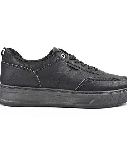 Pantofi sport de barbati din piele ecologica, B4068 - Negru