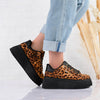 Pantofi Sport De Dama,Din Piele Ecologica,Cu Platforma,D1449,Leopard