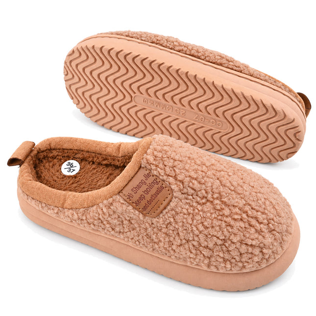 Papuci de casa Dama,Cu Imblaniti,PD1117,Camel