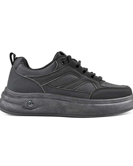 Pantofi sport de barbati din piele ecologica, B4066 - Negru