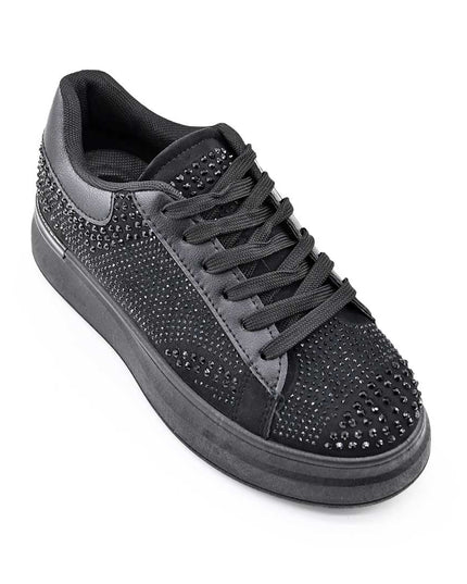Pantofi Sport De Dama,Din Piele ecologica intoarsa,D1514.Negru