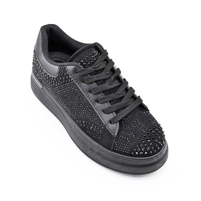Pantofi Sport De Dama,Din Piele ecologica intoarsa,D1514.Negru