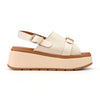 Sandale de dama,Cu platforma,Din Piele Ecologica,SA75,Kaki