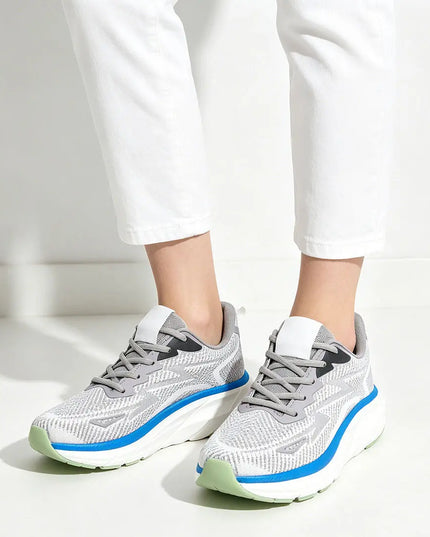 Pantofi sport de dama 0145, usori, din material textil - Gri
