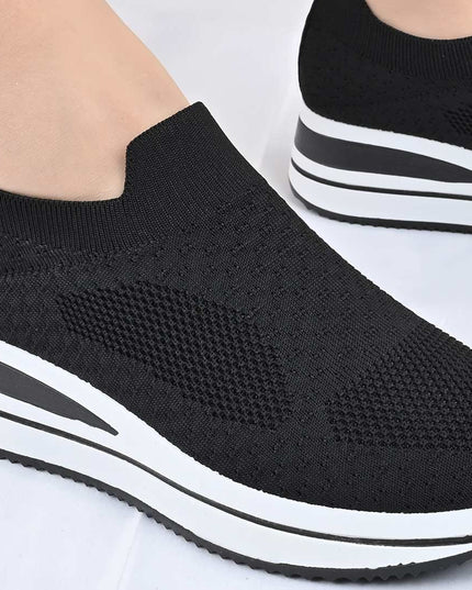 Pantofi Sport De Dama din material textil, D1492 - Negru
