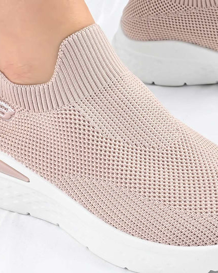 Pantofi sport De dama din material textil, D1402 - Roz