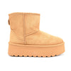 Cizme de dama,tip Ugg,Din Piele ecologica,imblanite,CD1039,Camel