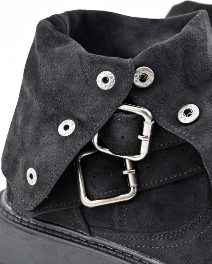 Ghete de dama,Din piele ecologica cu interior imblanit,GD1127,Negru