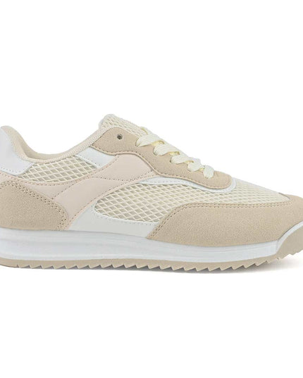 Pantofi Sport De Dama din material textil, D1495 - Bej
