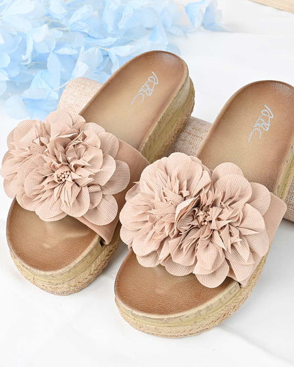 Papuci Casual De Dama din piele intoarsa ecologica, PD1089 - Roz