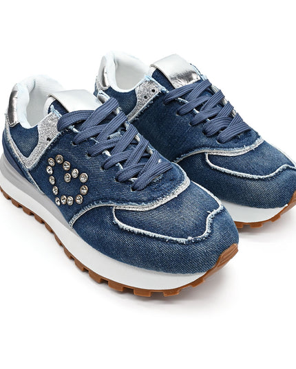 Pantofi sport De dama,Din Denim,D1399.Albastru