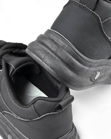 Pantofi sport de barbati din piele ecologica, B4066 - Negru