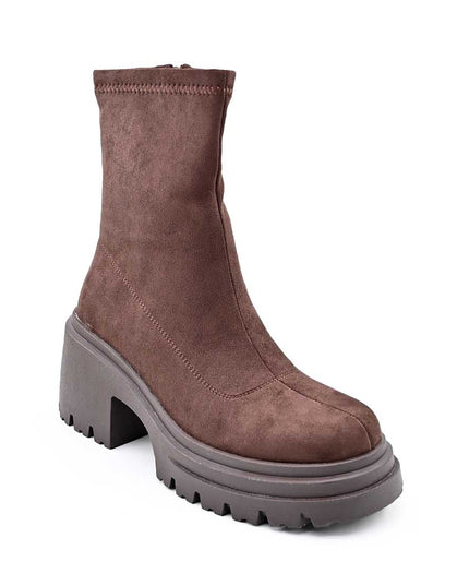 Ghete de dama,Din piele ecologica cu interior imblanit,GD1126,Maro