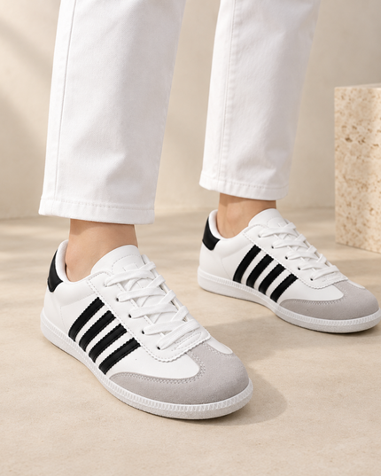 Pantofi sport de dama,D1303,Din piele ecologica,Alb