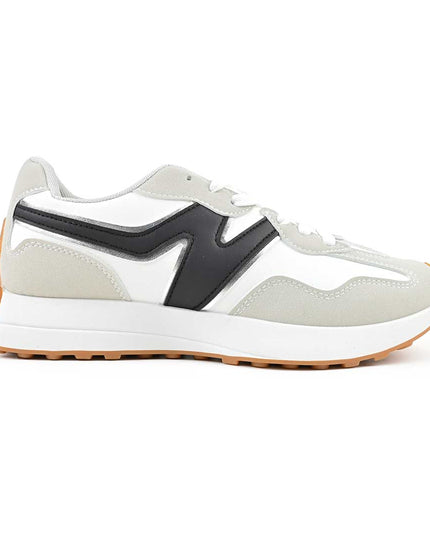 Pantofi sport de barbati din material textil - B4051.Alb