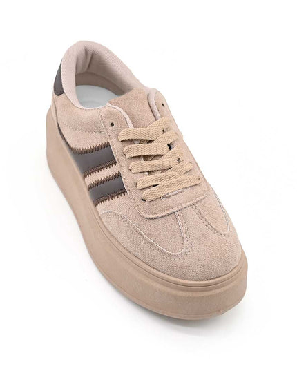 Pantofi Sport De Dama,Din Piele ecologica intoarsa,D1510,Kaki
