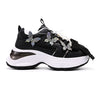 Pantofi sport De dama,cu inseretii din plasa,cu Funda din perle,D1400,Negru