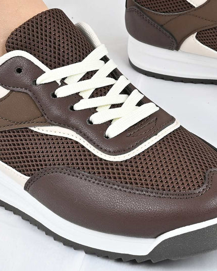 Pantofi Sport De Dama din material textil, D1495 - Maro