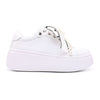 Pantofi Sport De Dama,Din piele Ecologica,Cu Fundita perle,D1367,Alb