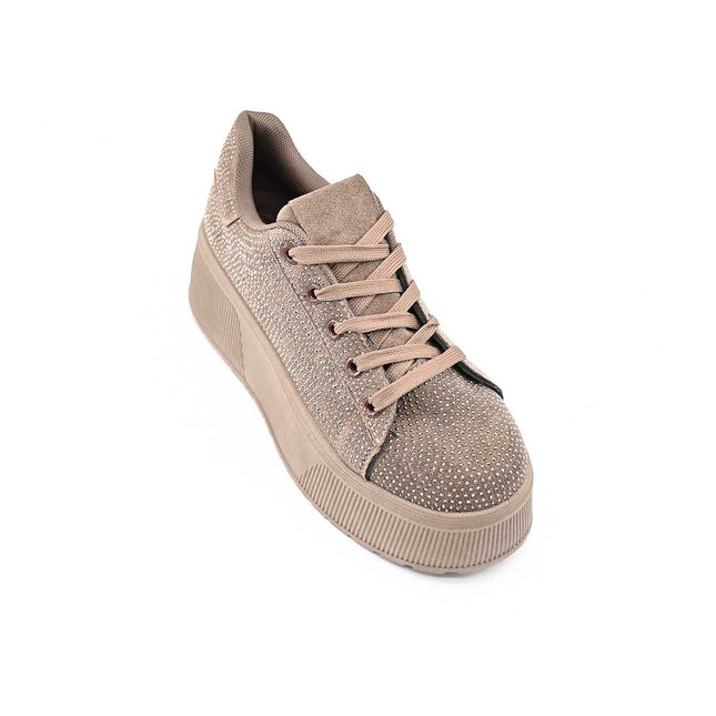 Pantofi Sport De Dama,Cu platforma,Din Piele ecologica intoarsa,D1515,Kaki