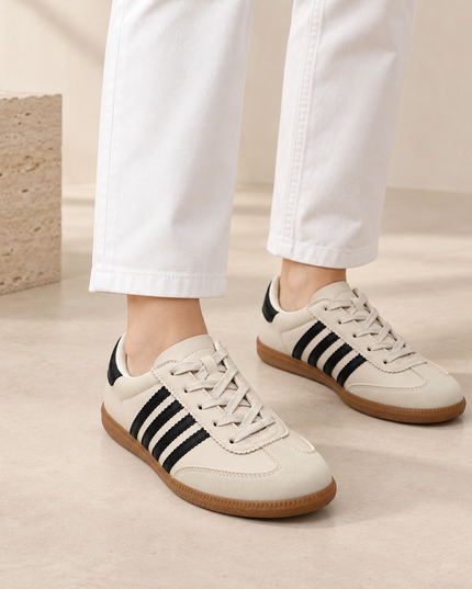 Pantofi sport de dama,D1303,Din piele ecologica,Bej