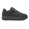 Pantofi sport de dama , Cu talpa groasa,Piele ecologica, 1287,Negru