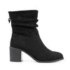 Botine de dama,Din Piele Ecologica Intoarsa cu interior imblanit,BD1011,Negru