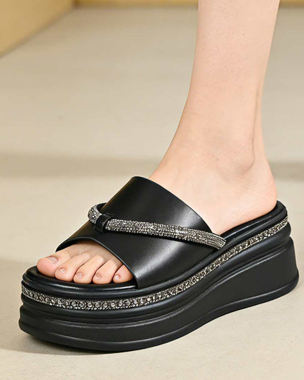 Papuci Casual De Dama din piele ecologica, PD1101 - Negru