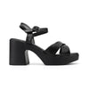 Sandale de dama,Cu Toc Gros,Din Piele Ecologica,SA86,Negru