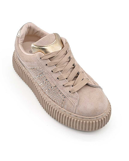 Pantofi Sport De Dama,Din Piele ecologica intoarsa,D1513,Bej