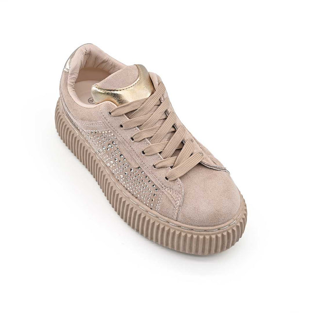 Pantofi Sport De Dama,Din Piele ecologica intoarsa,D1513,Bej