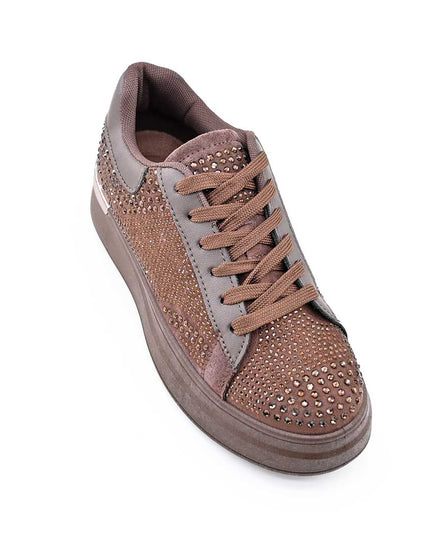 Pantofi Sport De Dama,Din Piele ecologica intoarsa,D1514.Maro