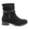 Botine de dama,Din piele ecologica intoarsa cu interior imblanit,BD1007,Negre