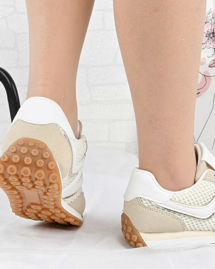 Pantofi Sport De Dama din material textil, D1497 - Bej