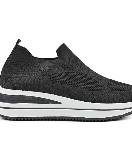 Pantofi Sport De Dama din material textil, D1492 - Negru