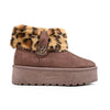 Cizme de dama,tip Ugg,Din piele ecologica intoarsa,imblanite,CD1053,Maro