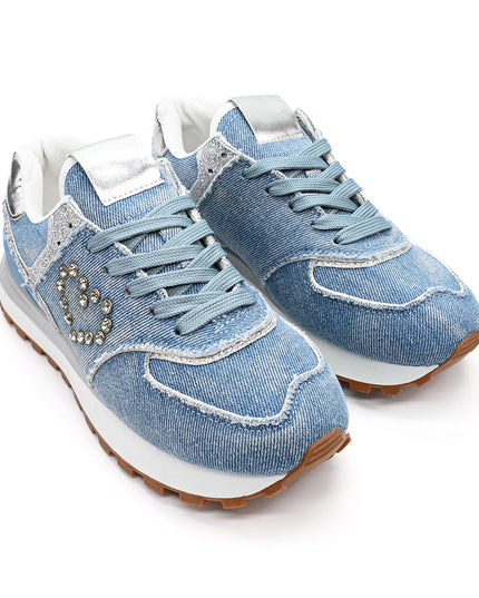 Pantofi sport De dama,Din Denim,D1399.Albastru Desschis