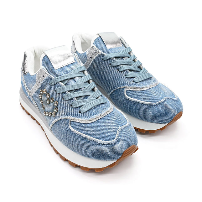 Pantofi sport De dama,Din Denim,D1399.Albastru Desschis