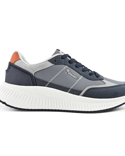 Pantofi sport de barbati din piele ecologica, B4060 - Albastru
