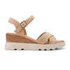 Sandale de Dama,Cu platforma,Din Piele Ecologica,SA94,Bej