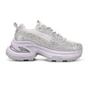 Pantofi Sport De Dama,Cu Insertii De Plasa si Strasuri,D1414,Gri