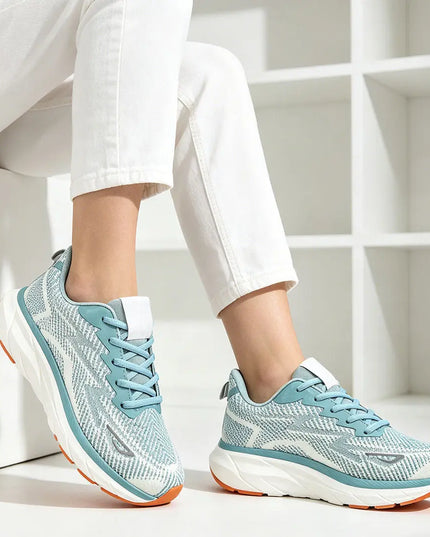 Pantofi sport de dama 0145, usori, din material textil - Verde