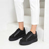 Pantofi Sport De Dama,Din Piele ecologica intoarsa,D1514.Negru