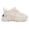 Pantofi sport de dama,Cu interior imblanit,D1339,Bej
