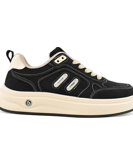 Pantofi sport de barbati din piele ecologica, B4065 - Negru