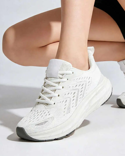 Pantofi sport de dama, 0144, usori, din material textil, Alb OEM