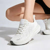 Pantofi sport de dama, 0144, usori, din material textil, Alb